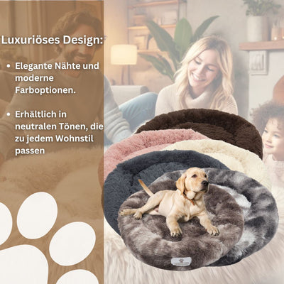 Deluxe Wolke 7 rundes Hundebett mit Ersatzbezug