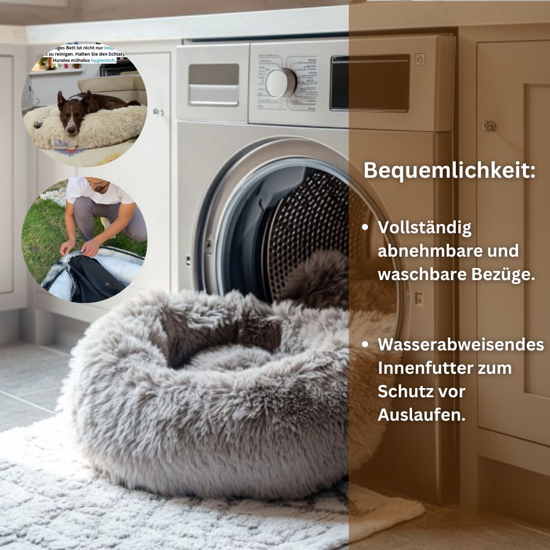 Deluxe Wolke 7 rundes Hundebett mit Ersatzbezug