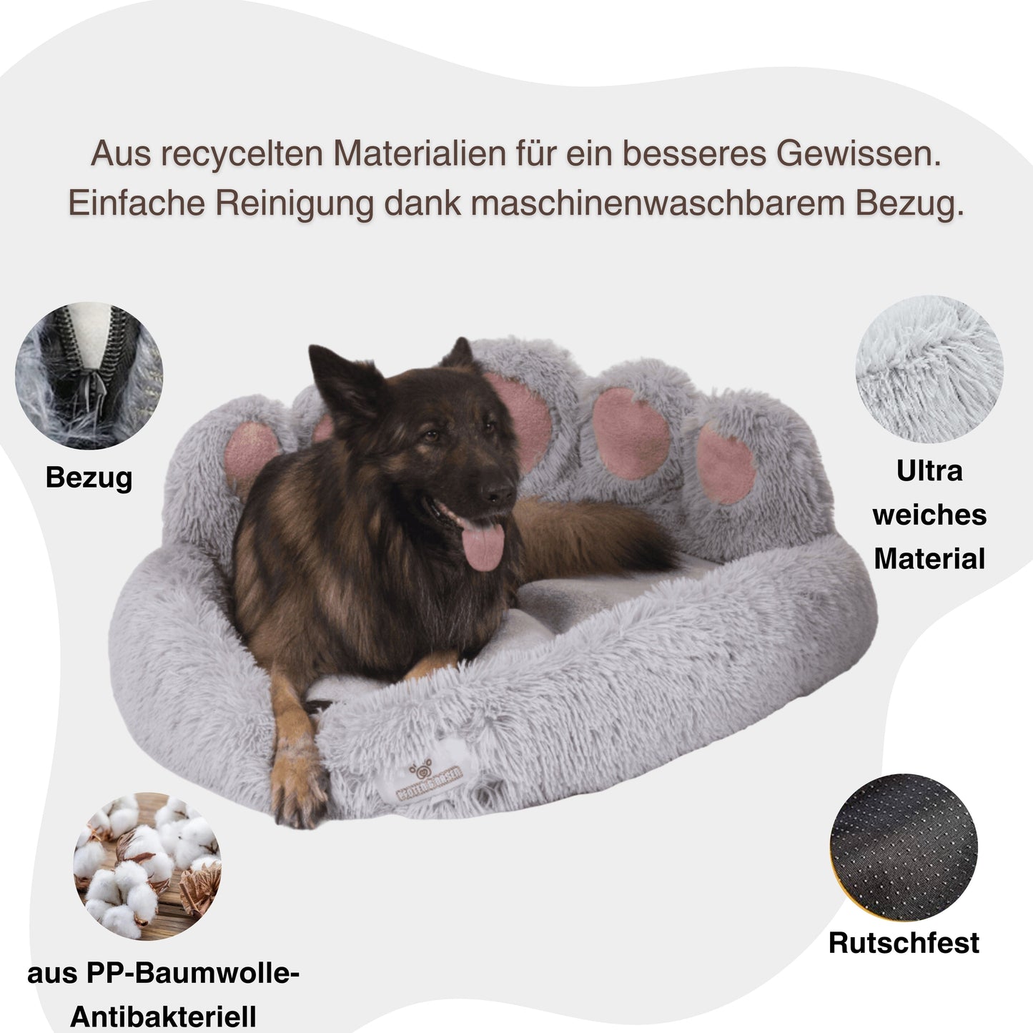 Bärenpfote Orthopädisches Hundebett, Gemütliches Tierbett