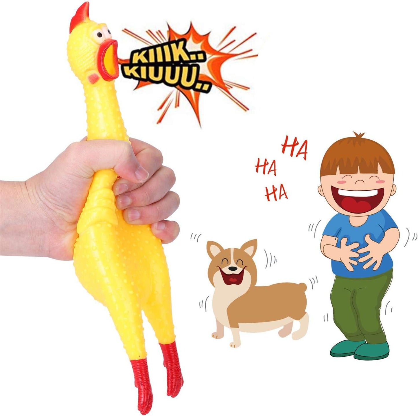 Schreiendes Gummihuhn Hundespielzeug