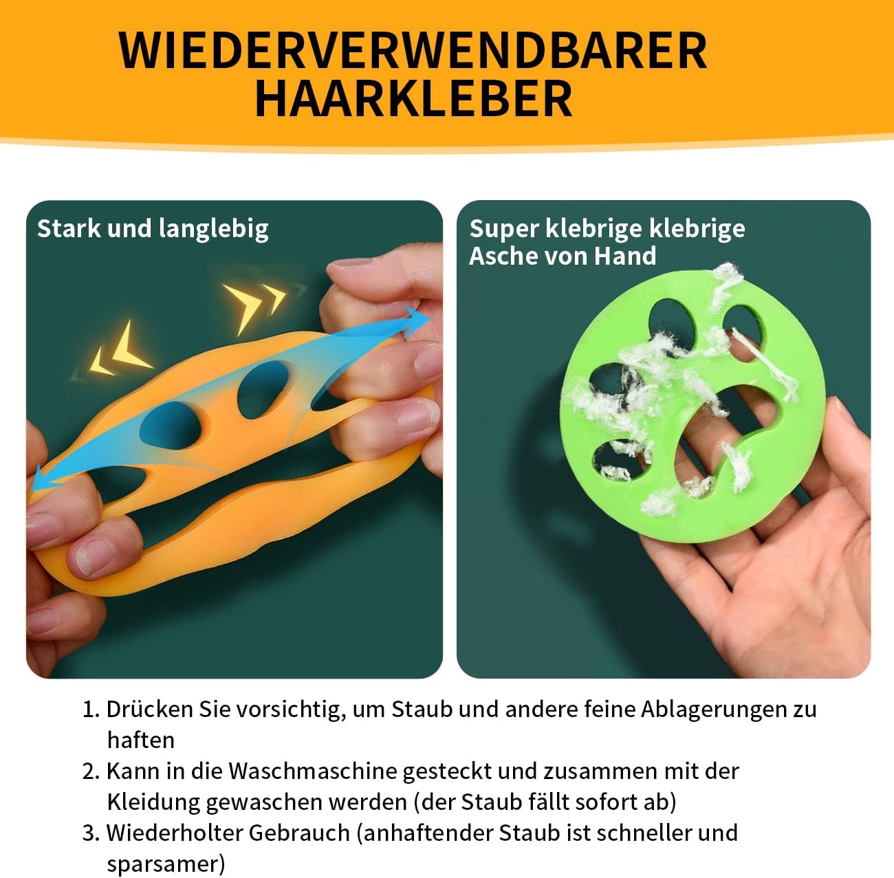 4PCS Silikon Haarfänger Entfernt Fell in Trockner und Waschmaschine
