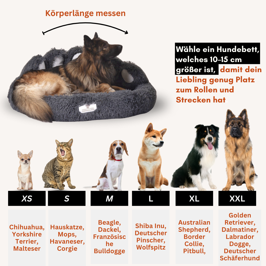 Deluxe Wolke 7 rundes Hundebett mit Ersatzbezug