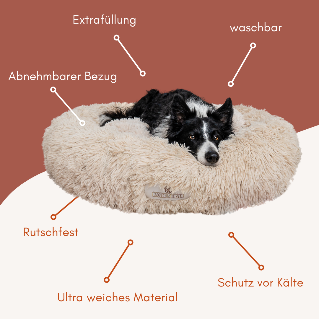 Deluxe Wolke 7 rundes Hundebett mit Ersatzbezug