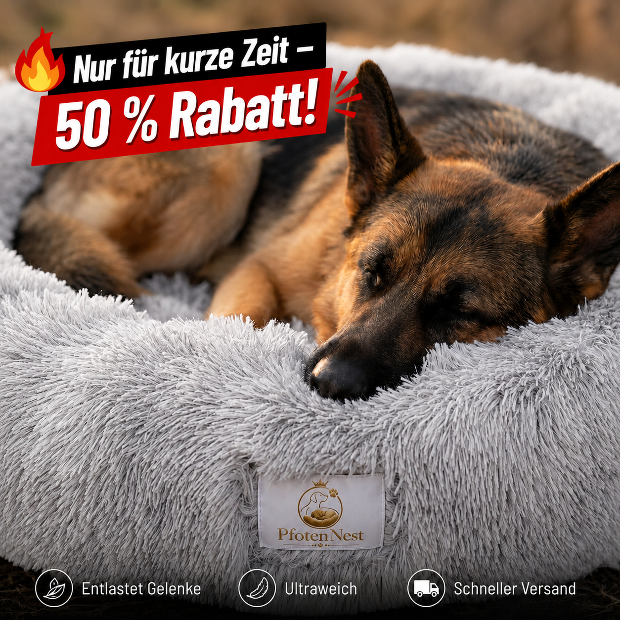 Hundebett „Wolke 7“ – Extra weich & Orthopädisch