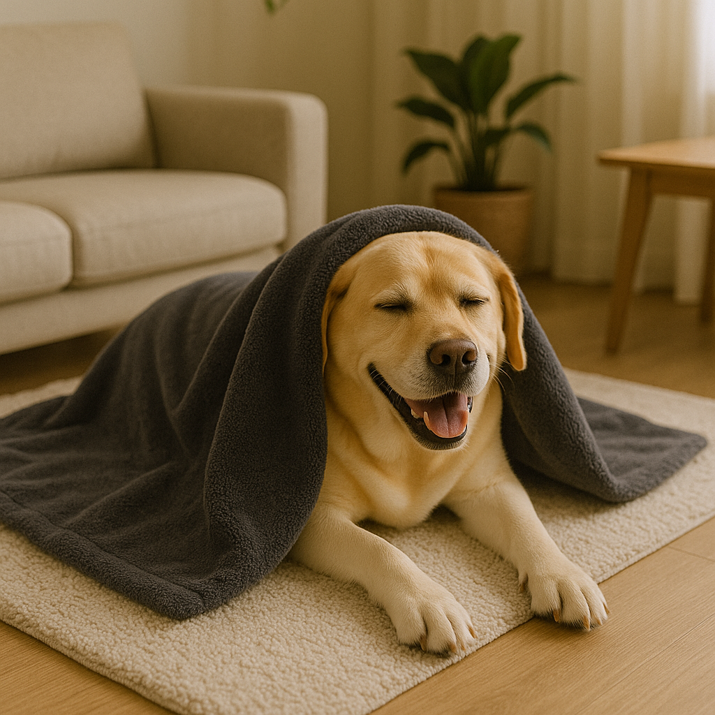 Kuscheldecke aus Kunstfell für Hunde