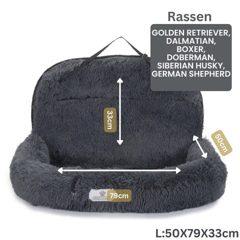2-in-1 Memory Foam Autositz und Hundebett