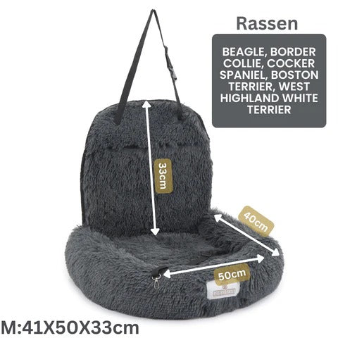 2-in-1 Memory Foam Autositz und Hundebett
