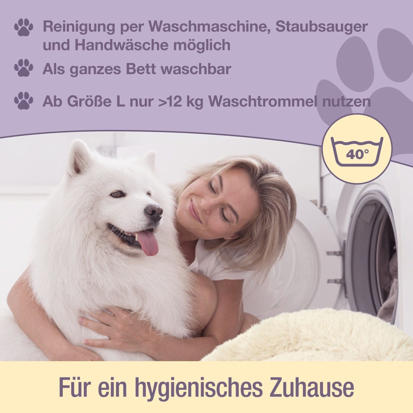 Hund schläft im Donut Hundebett Wolke 7

Flauschiges Hundekissen für kleine Hunde

