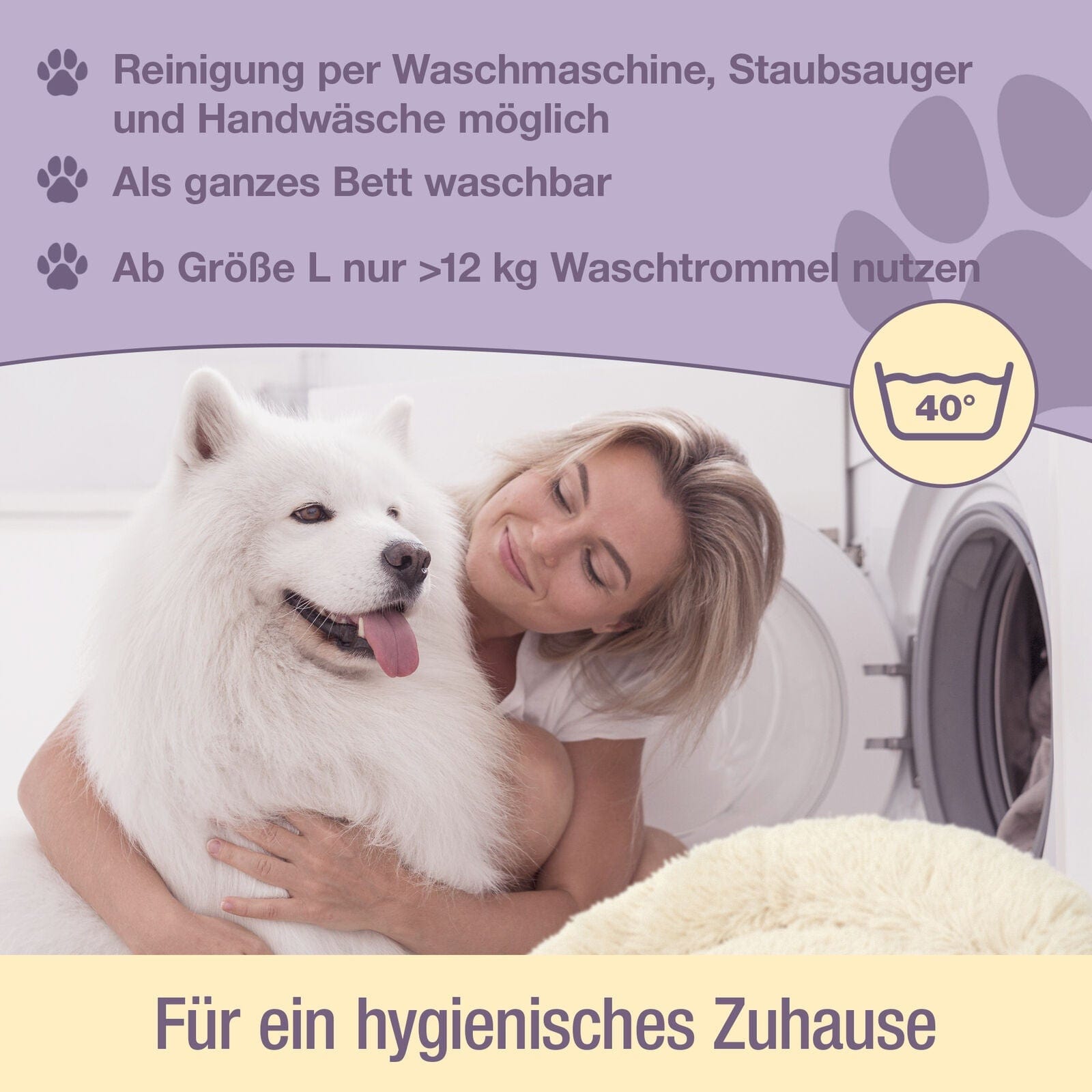 Hund schläft im Donut Hundebett Wolke 7

Flauschiges Hundekissen für kleine Hunde

