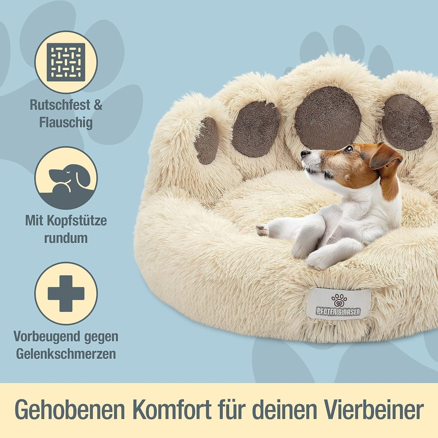 Bärenpfote Orthopädisches Hundebett, Gemütliches Tierbett