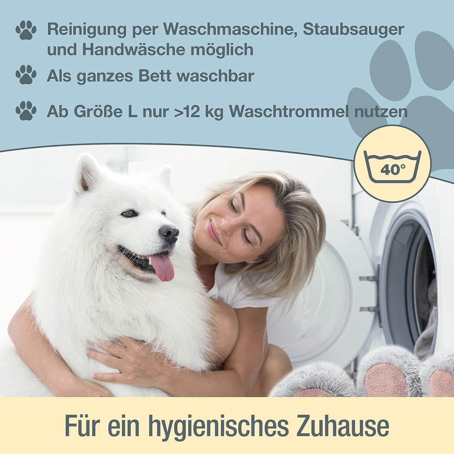 Bärenpfote Orthopädisches Hundebett, Gemütliches Tierbett